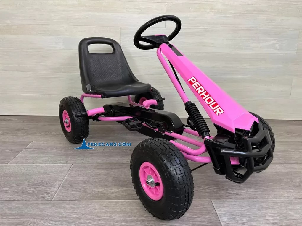 Kart a pedais para crianças PERHOUR Rosa