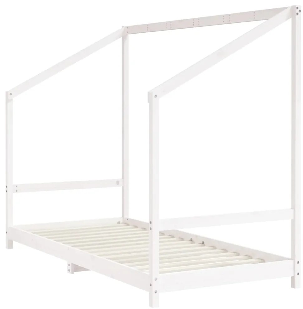Estrutura de cama infantil 90x190 cm pinho maciço branco