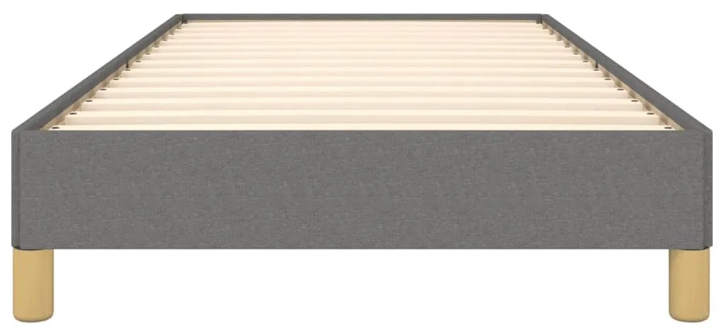 Estrutura de cama sem colchão 90x200 cm tecido cinzento-escuro