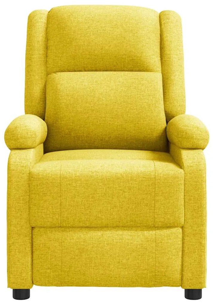 Poltrona reclinável tecido amarelo