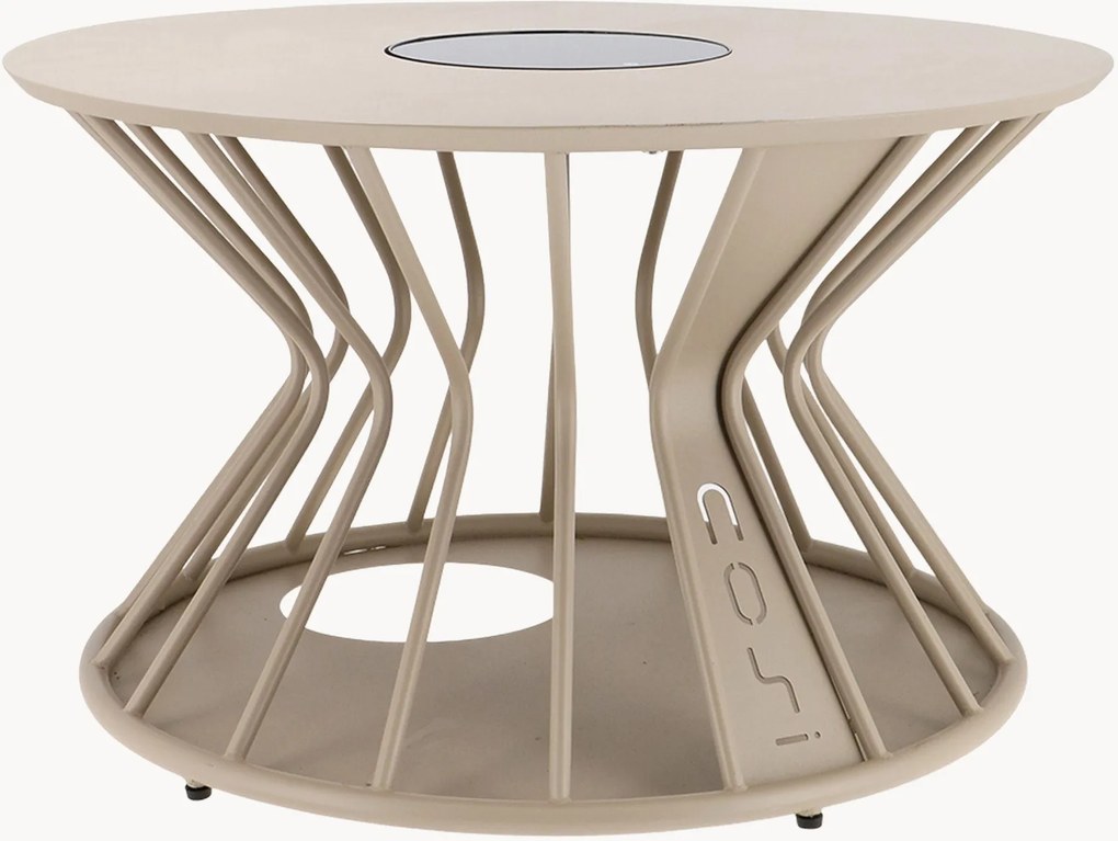 Mesa de apoio redonda LED para interior e exterior com painel solar Cosilumia