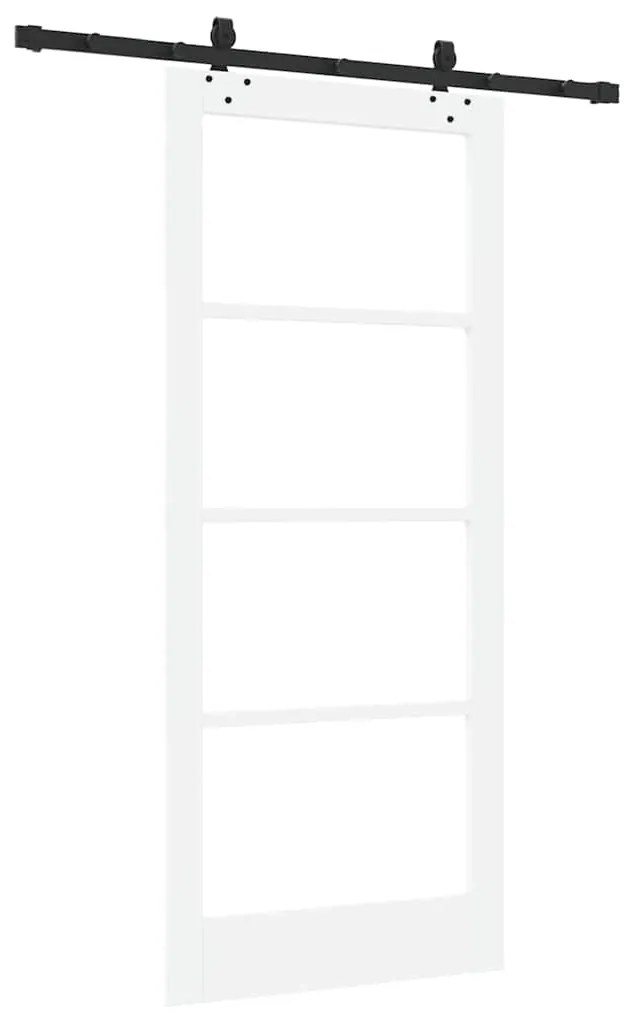 Porta Deslizante vidaXL com Conjunto de Ferragens Branca 86x198.5 cm M