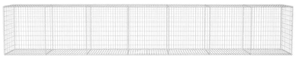 Muro gabião com tampa aço galvanizado 600x50x100 cm