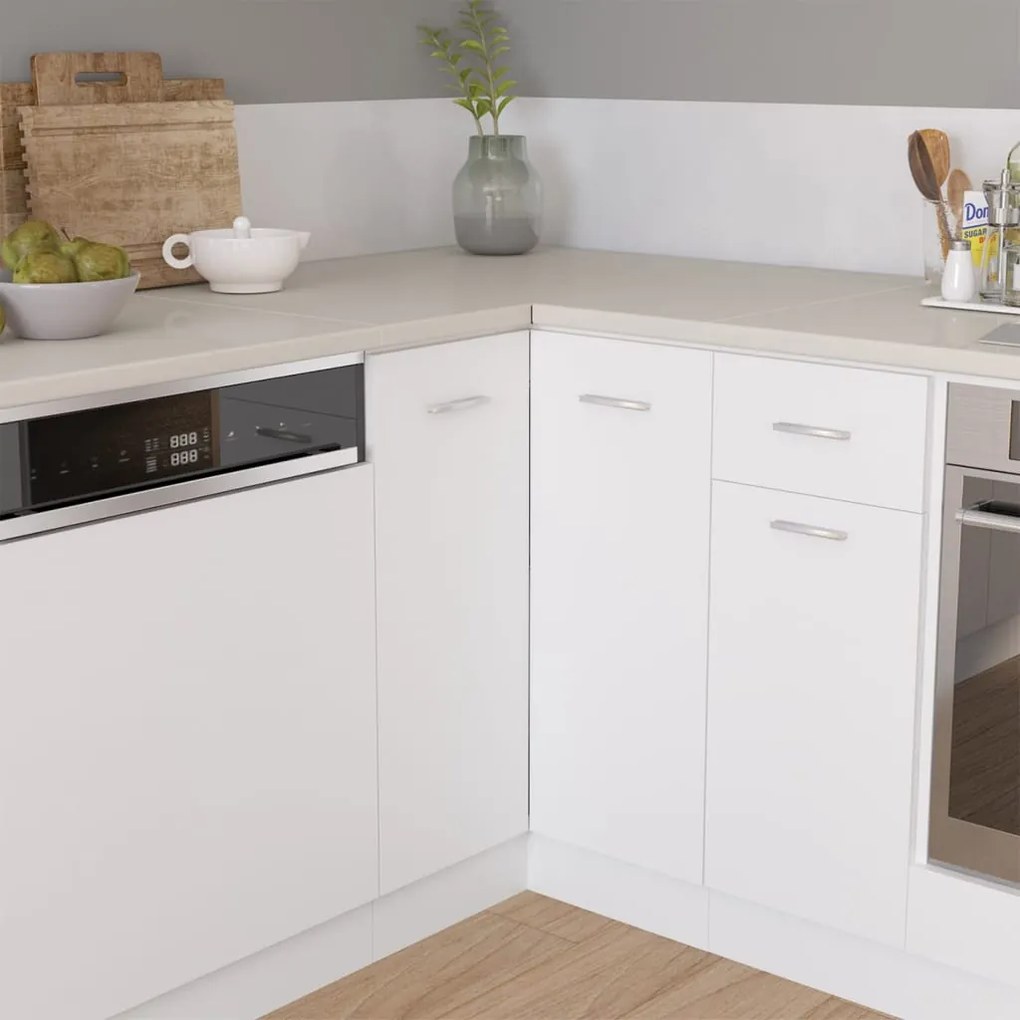 339595 vidaXL Bancada de canto para cozinha aglomerado cor creme
