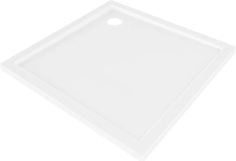 Mexen Flow base de duche quadrada slim 75 x 75 cm, branco brilhante - 46S107575