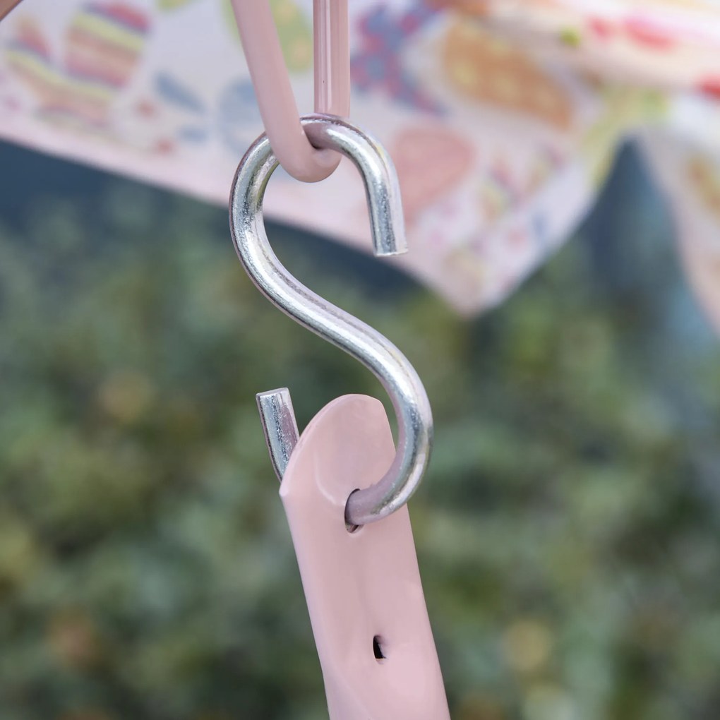 Baloiço de jardim para crianças acima de 3 anos de 2 lugares com toldo ajustável em ângulo e cintos de segurança ao ar livre 110x70x110 cm rosa