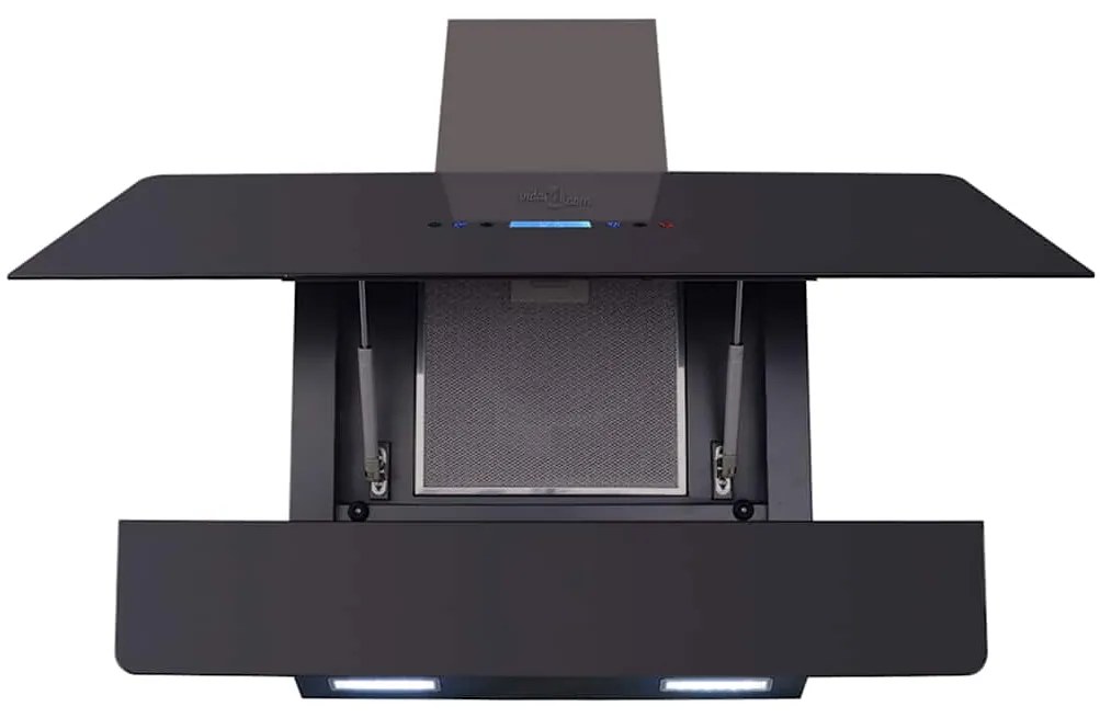 Exaustor c/ ecrã tátil 900 mm preto
