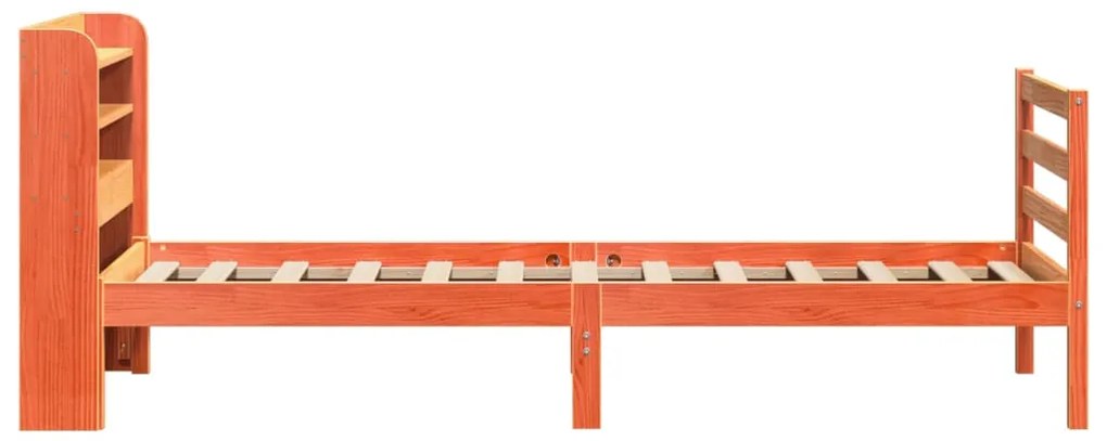Cama sem colchão 90x200 cm pinho maciço castanho-mel