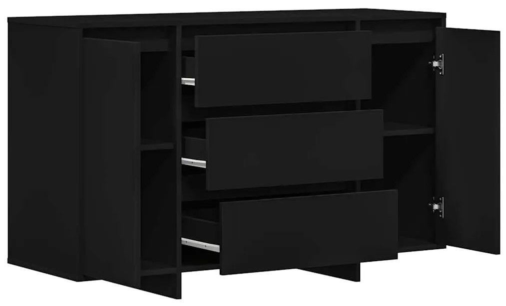 Sideboard Preto 120x41x75 cm Madeira de engenharia