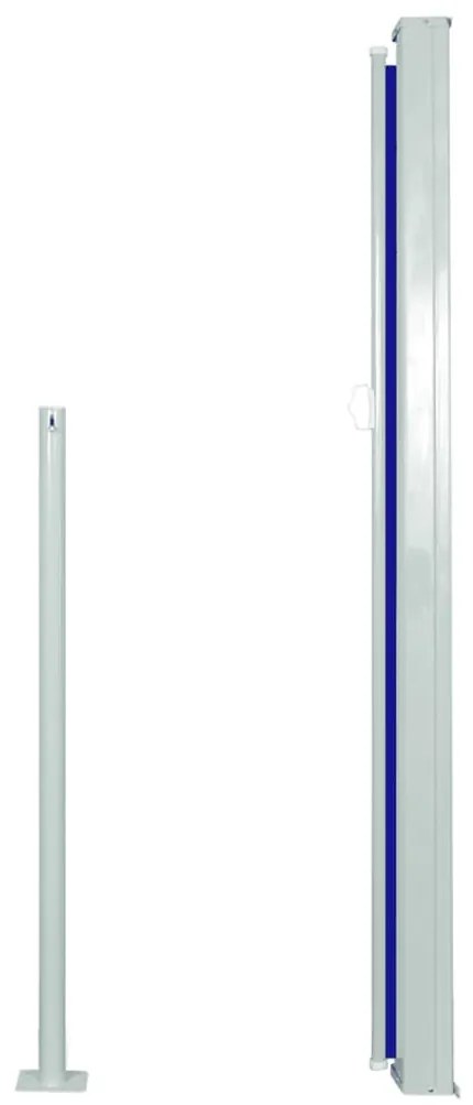 Toldo lateral retrátil para pátio 140x300 cm azul