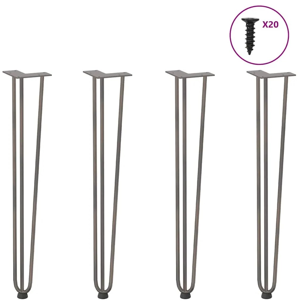 Pernas de grampo para mesas de console para mesa de console 4 peças Aç