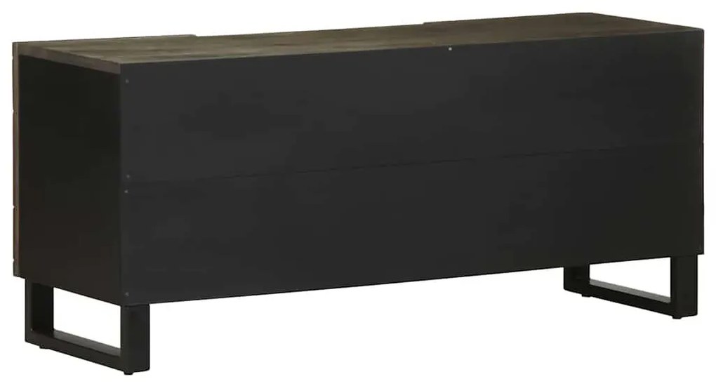 Móvel de TV 105x33x46 cm madeira de mangueira maciça preto