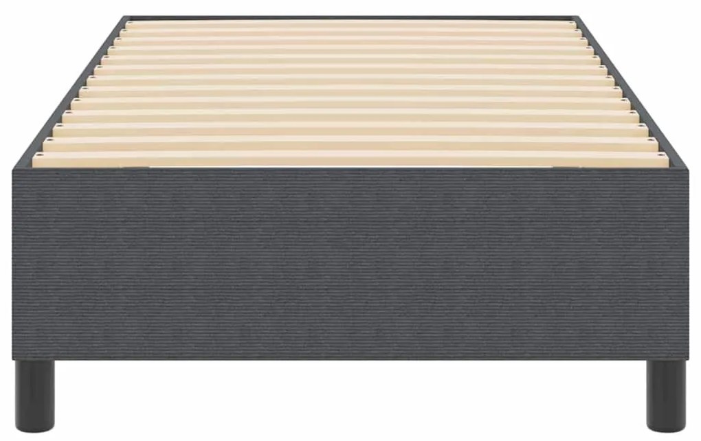 Cama Box Spring vidaXL Cinza Escuro 90x200 cm em Tecido Corduroy