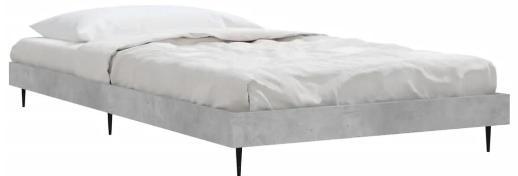 Estrutura de cama 90x190 cm derivados de madeira cinza cimento
