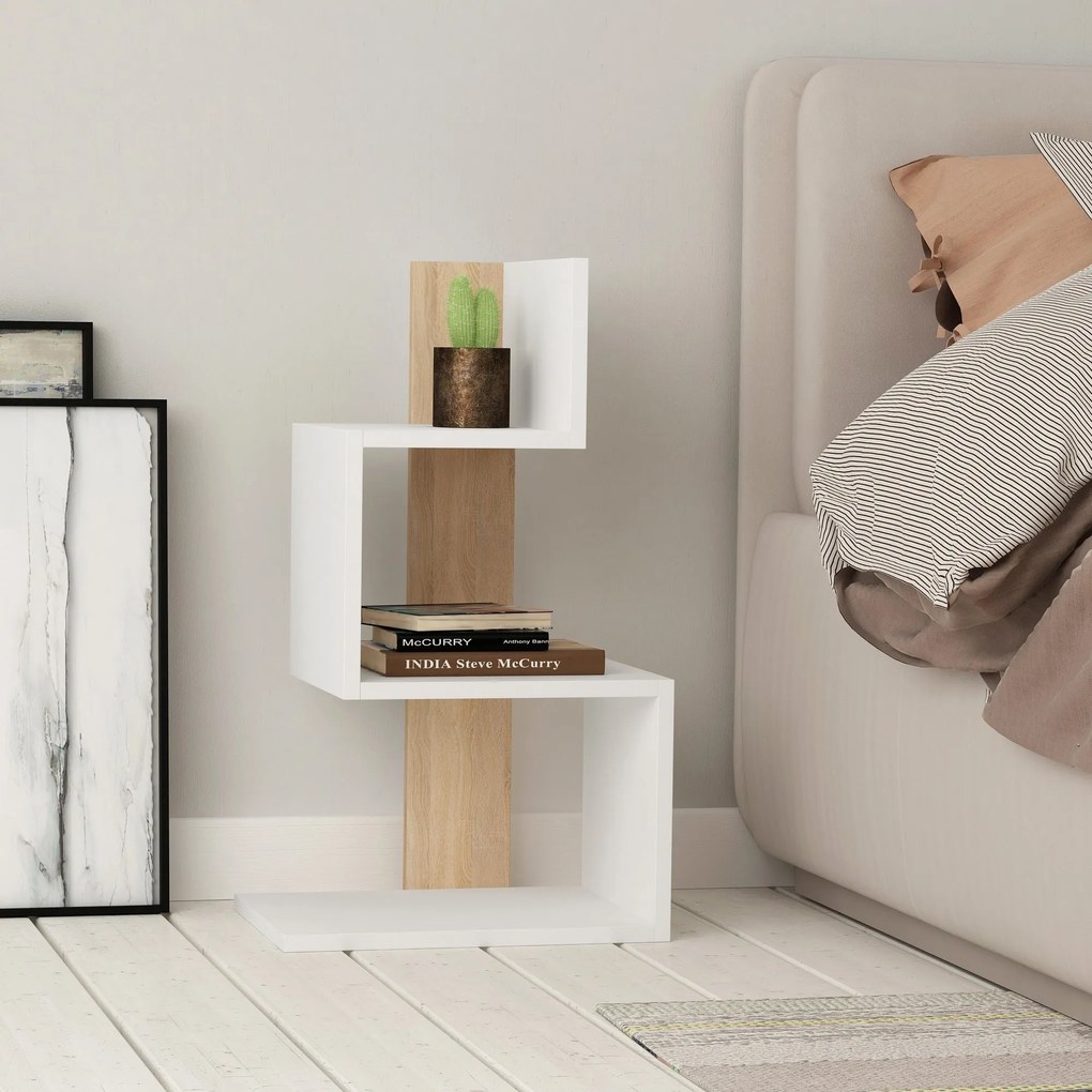 Estante Orkide – Branco e Amarelo – 108,4 cm x 140 cm x 21,8 cm
