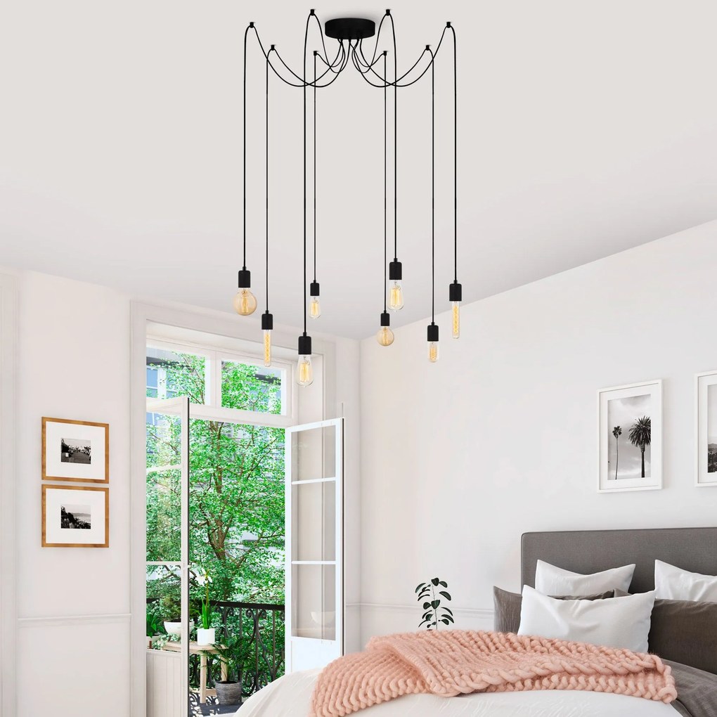 Chandelier Kabluni – Preto – 156 x 156 cm