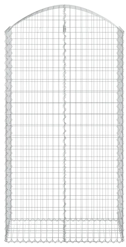 Cesto gabião arqueado 100x50x180/200 cm ferro galvanizado