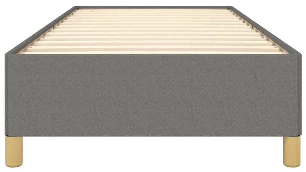 Estrutura de cama sem colchão 80x200 cm tecido cinzento-escuro