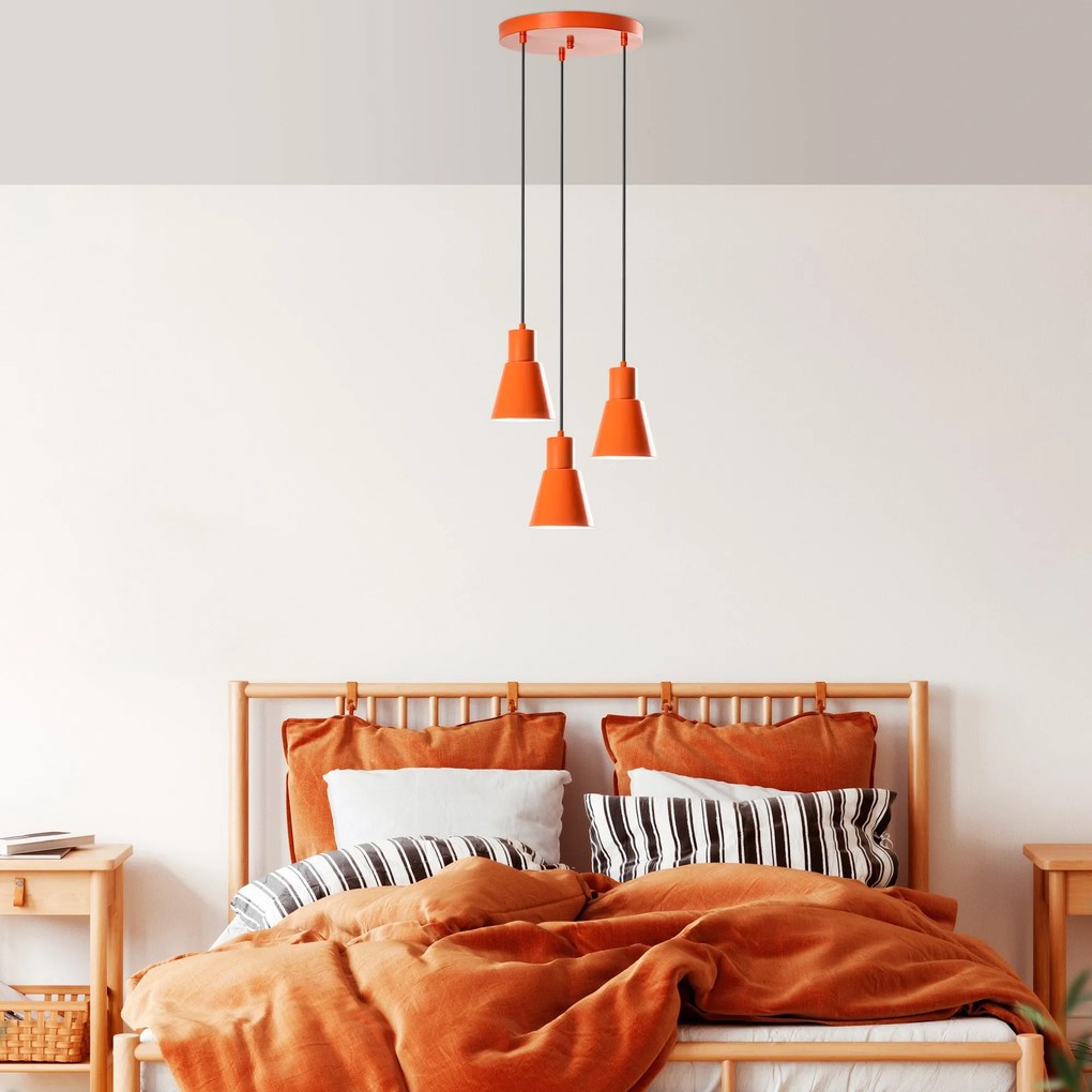 Chandelier Konikkem – Laranja – Diâmetro 40 cm