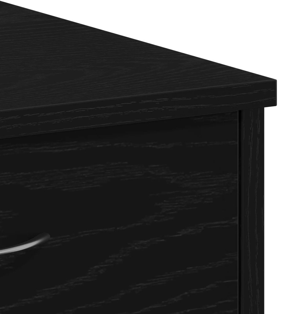 Mesa vidaXL Preta em Carvalho 80x40x75 cm em Madeira de Engenharia