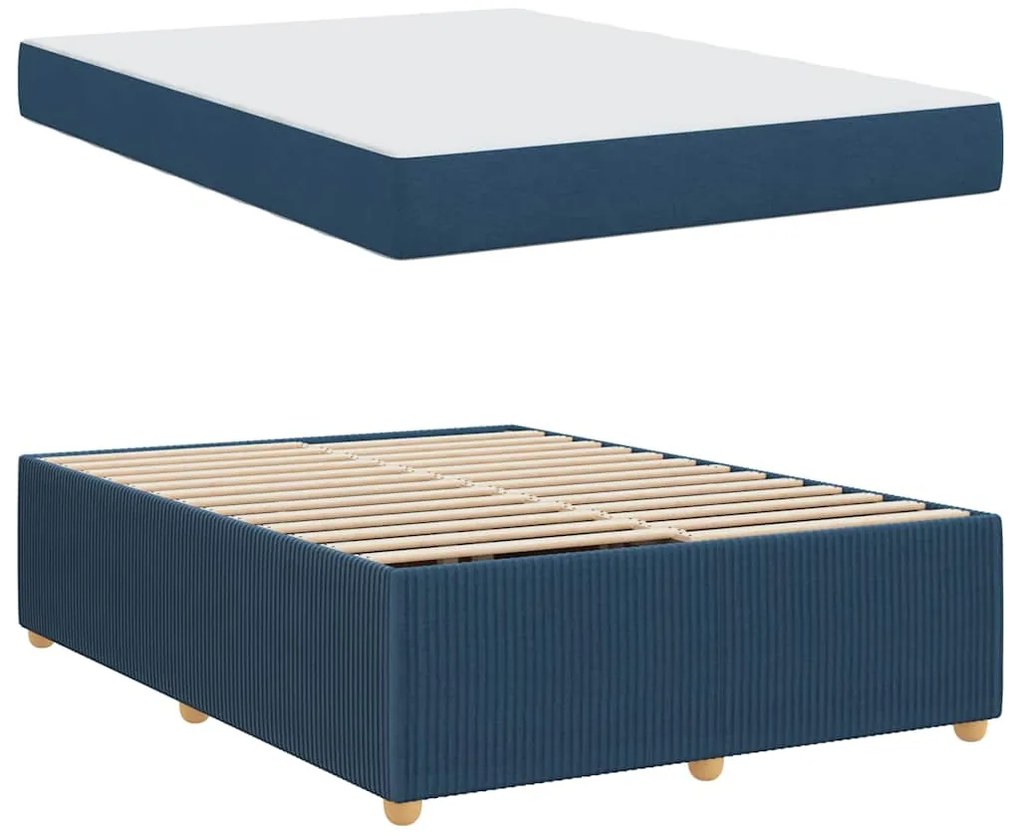 Estrutura da Cama Outros Azul 160 x 200 cm tecido