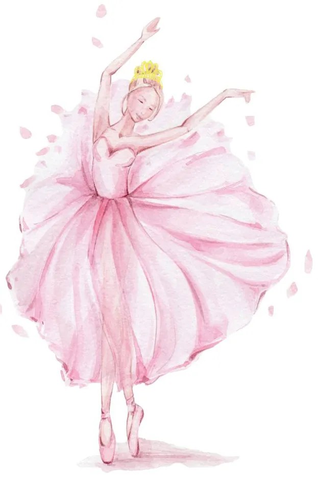 Cama infantil branca Luk princesa bailarina 140x70 com gaveta - colchão e estrado incluído