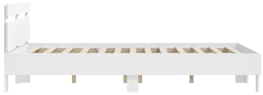 Estrutura cama c/ cabeceira 140x190 cm derivados madeira branco