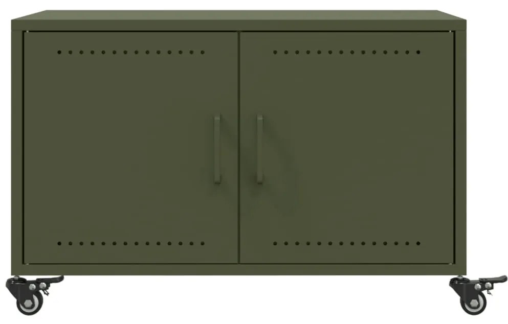 Mesa de centro 68x50x43,5 cm aço verde azeitona