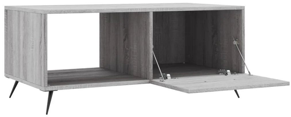 Mesa de centro 90x50x40 cm derivados de madeira cinzento sonoma