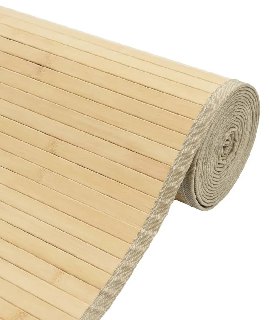 Tapete retangular 70x300 cm bambu cor natural clara