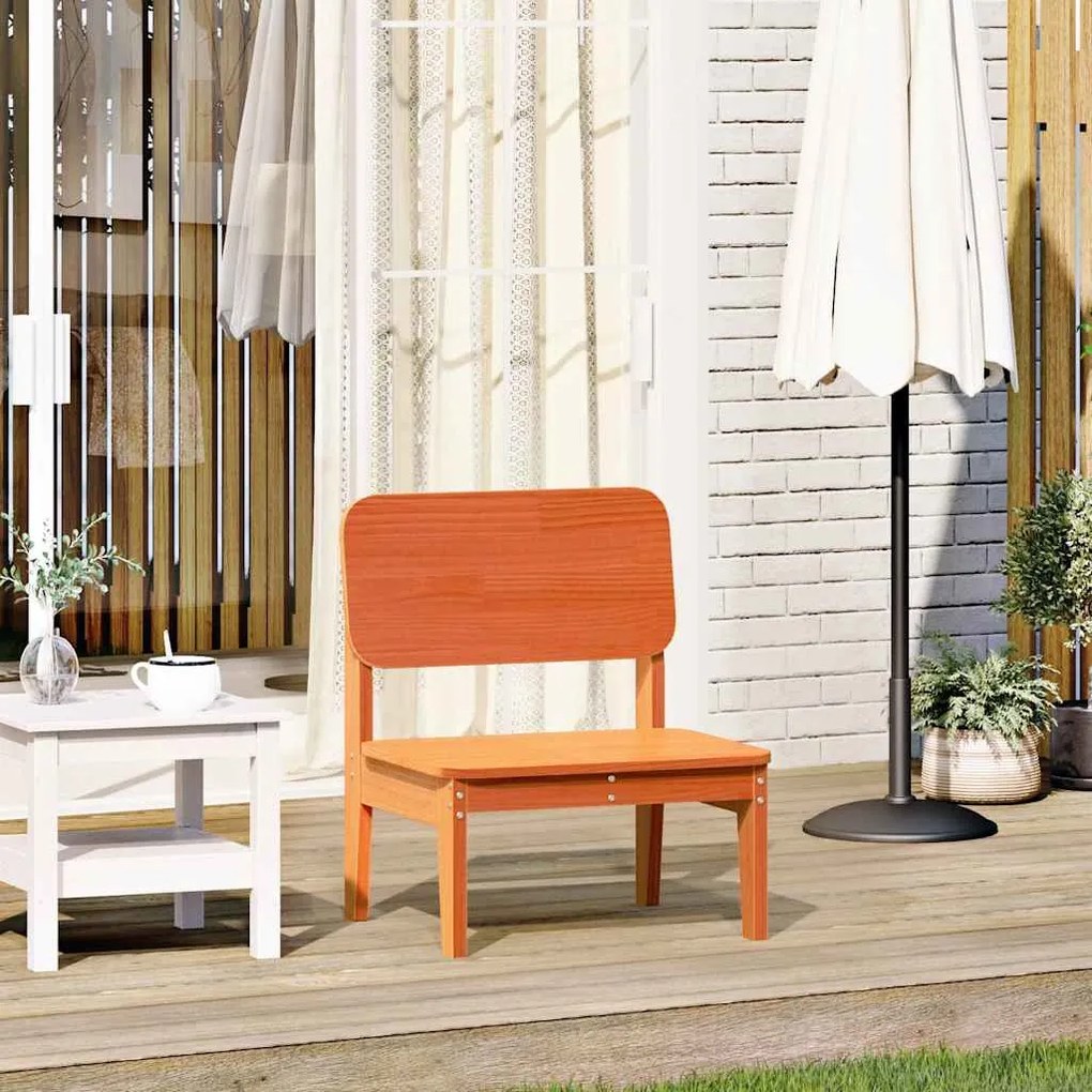 vidaXL Cadeira de jardim 60x52,5x72 cm pinho maciço castanho-mel
