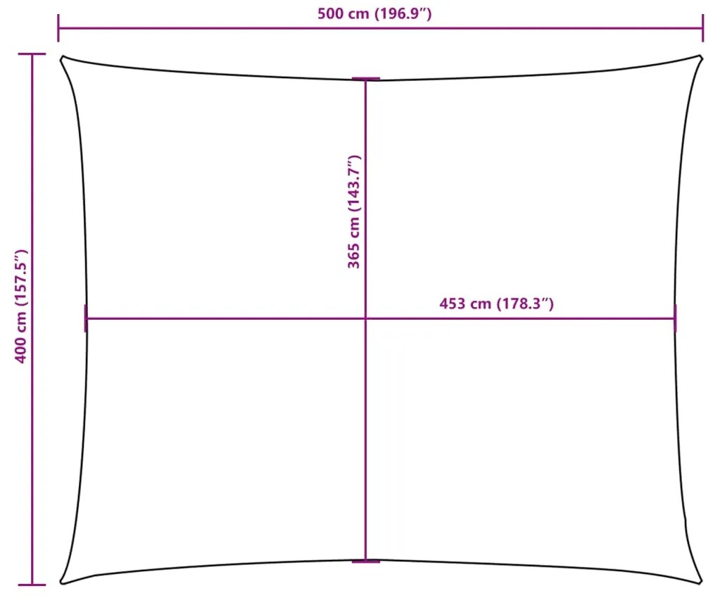 Guarda-Sol tecido Oxford retangular 4x5 m creme