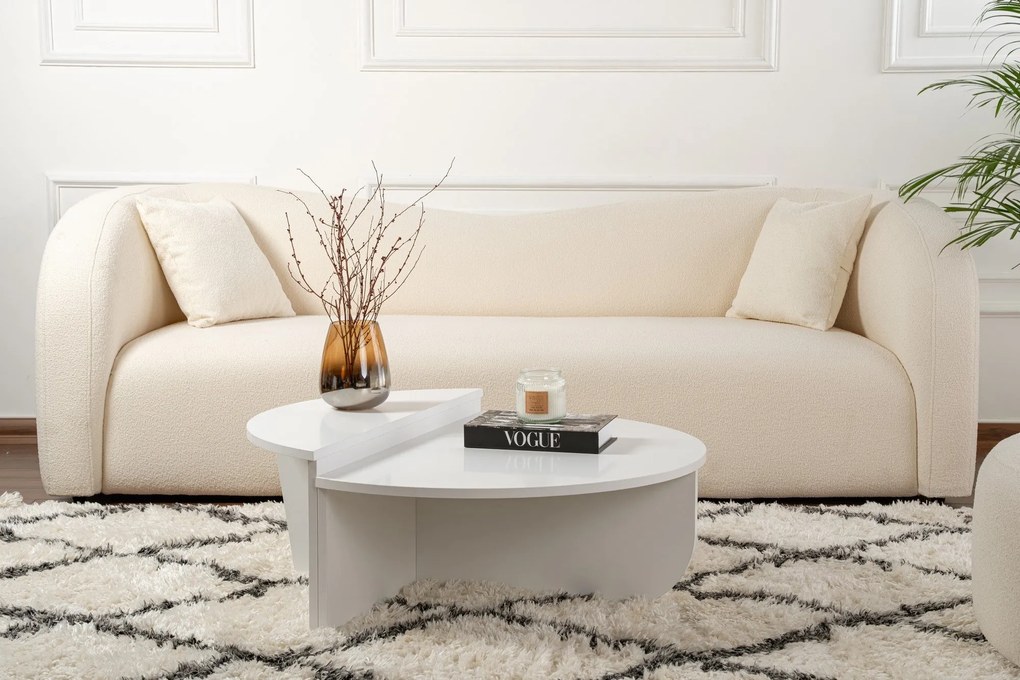 Mesa de Café Orion - Branca - 90x30x60 cm & 85x35x30 cm
