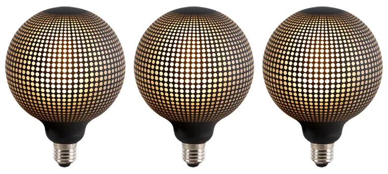Conjunto de 3 lâmpadas globo LED reguláveis E27 DECO 4W 100 lm 2700K