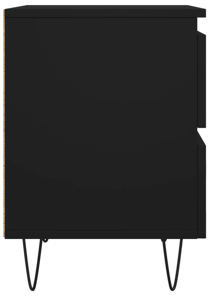 Mesa de cabeceira 40x35x50 cm derivados de madeira preto