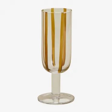 Pack De 4 Taças De Champanhe 26 Cl Em Vidro Jalviana Mostarda Clara - Sklum