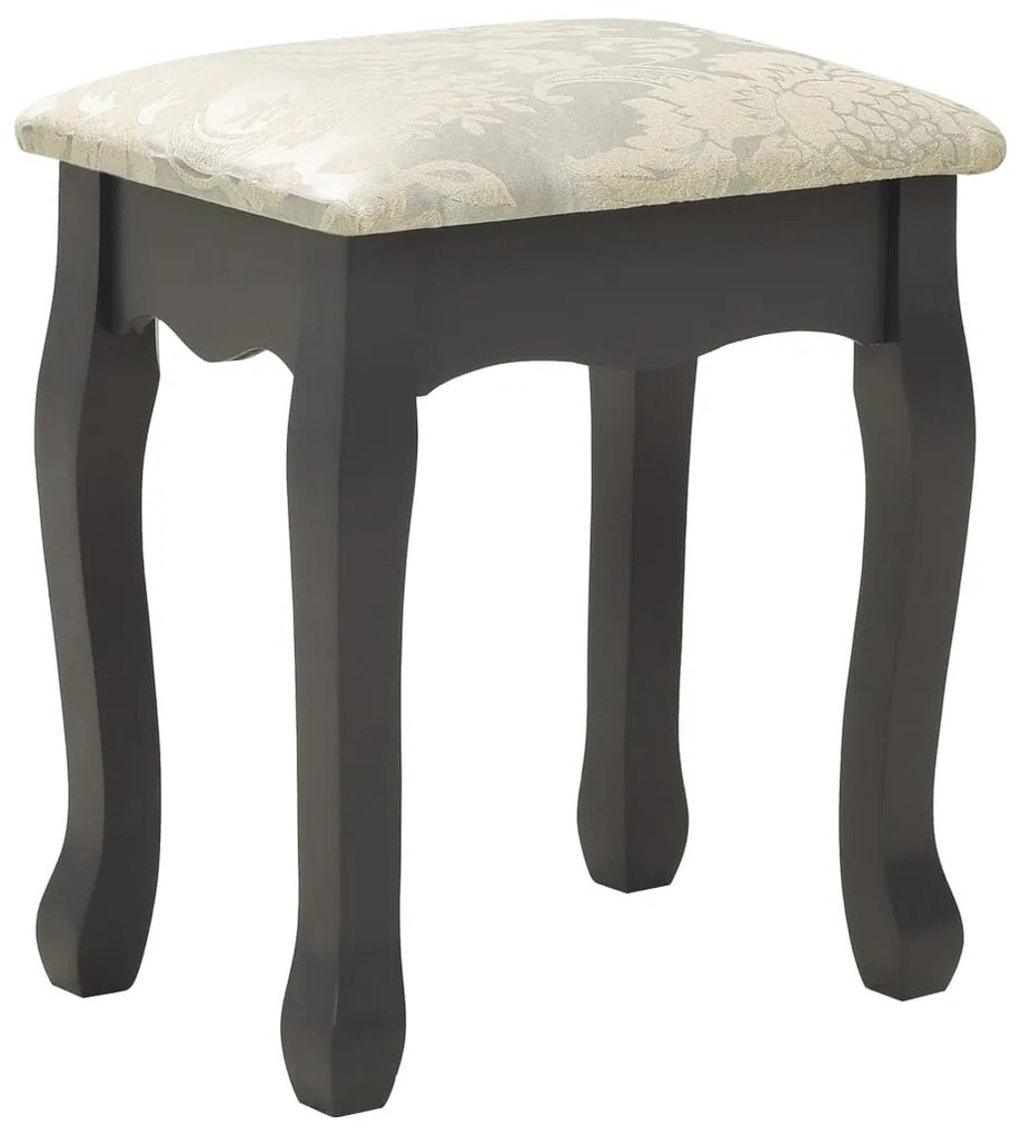 Conj. toucador com banco 80x69x141 cm madeira paulownia cinza