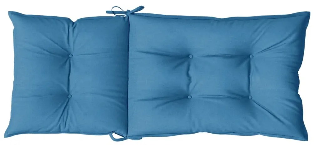 Almofadões para cadeiras altas 6 pcs mesclado tecido azul