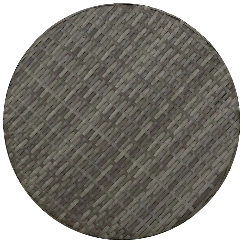 Mesa de centro 45 cm vime PE cinzento