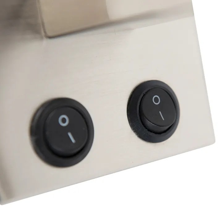 Candeeiro de parede em aço com abajur de veludo flores com dourado - Brescia