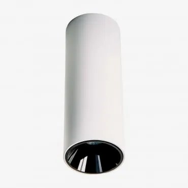 Aplique De Teto Led De Superfície Redondo Ø5,7 Cm Para Exterior Em Alumínio Luisiana Branco - Preto & Branco Cálido 2700k & 8 W & 23º - Sklum