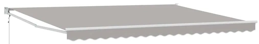 Toldo Retrátil Automático Cinza Claro 450 x 300 cm