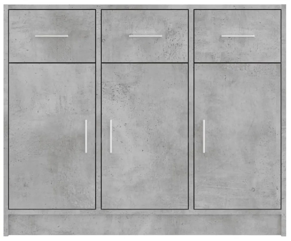 Aparador 91x28x75 cm derivados de madeira cinzento-cimento