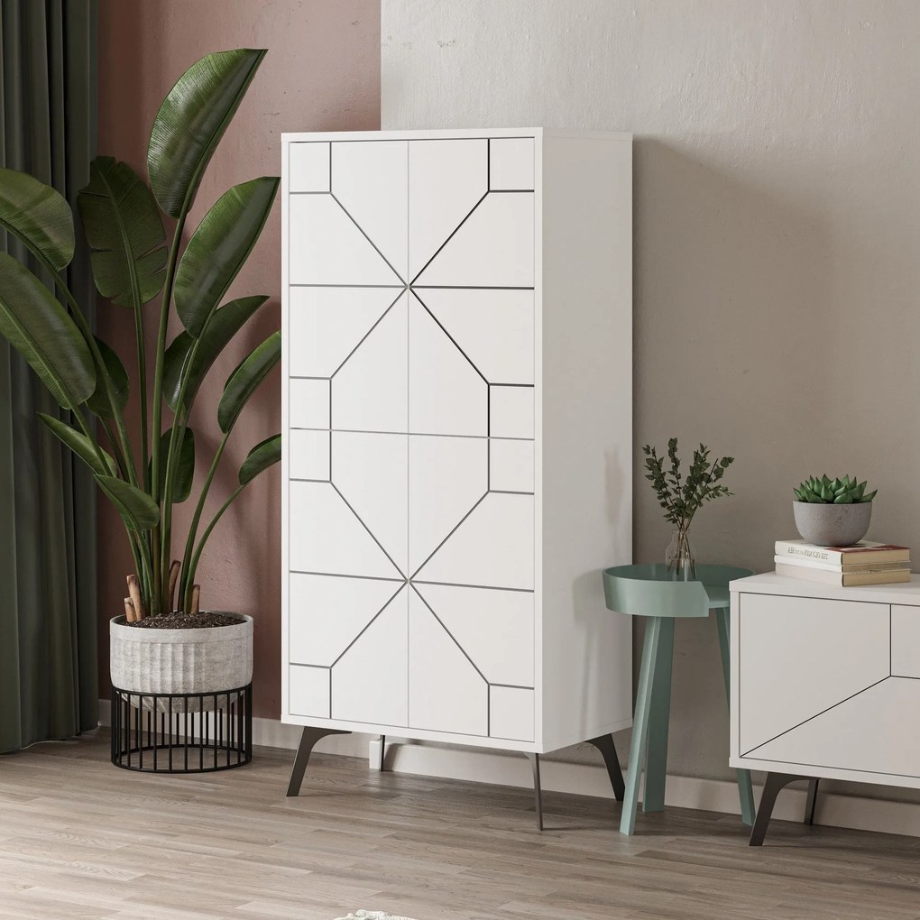 Armário Multiusos Dune – Branco – 62,6 cm x 136 cm x 35,6 cm
