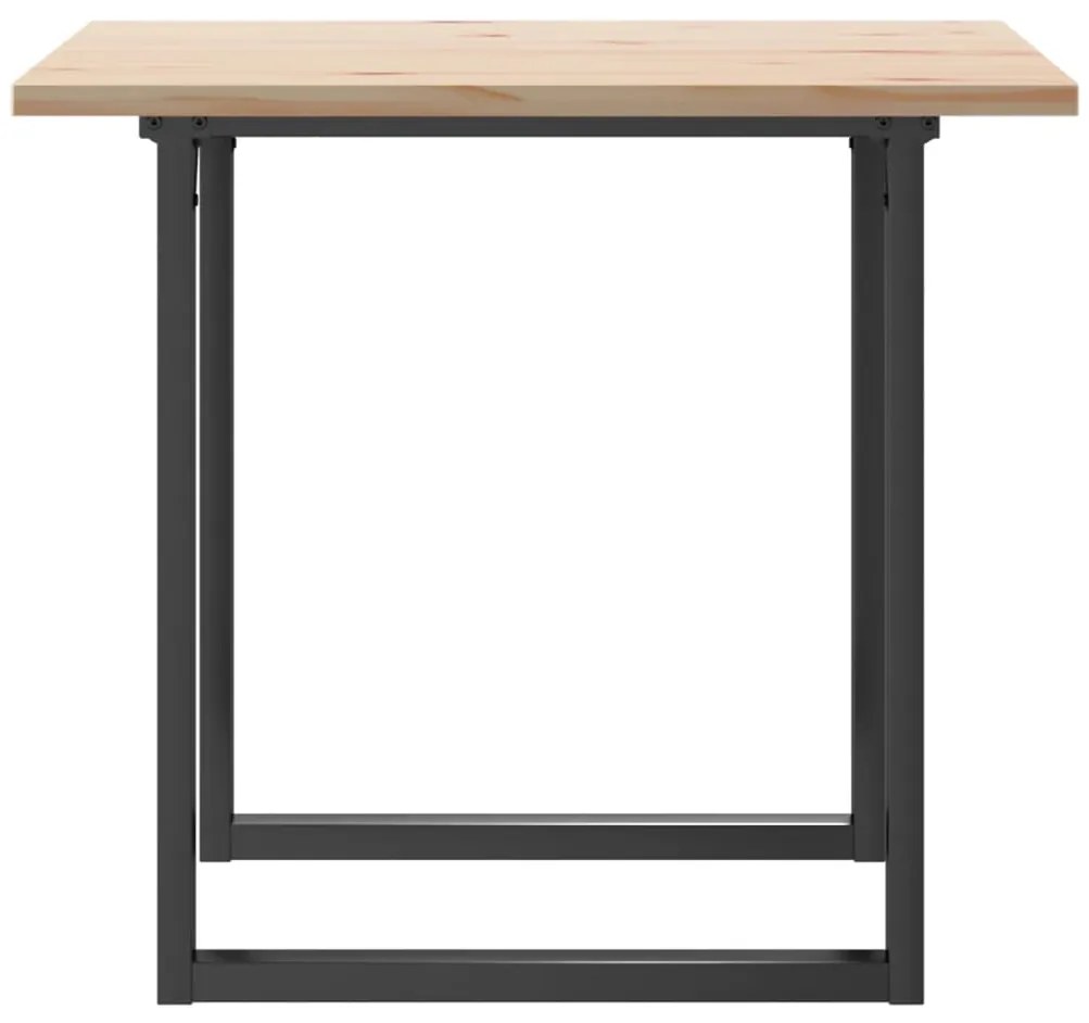 Mesa de jantar estrutura em O 90x90x75,5 cm pinho/aço
