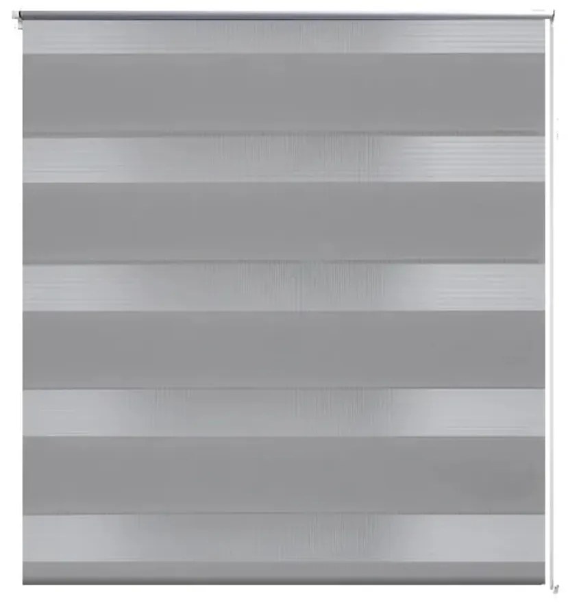Estore de rolo 80 x 150 cm, linhas de zebra / Cinza