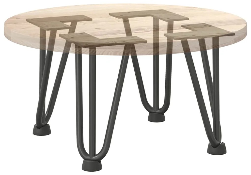 Pernas de grampo para mesa de centro 4 peças antracite 20 cm aço maciç