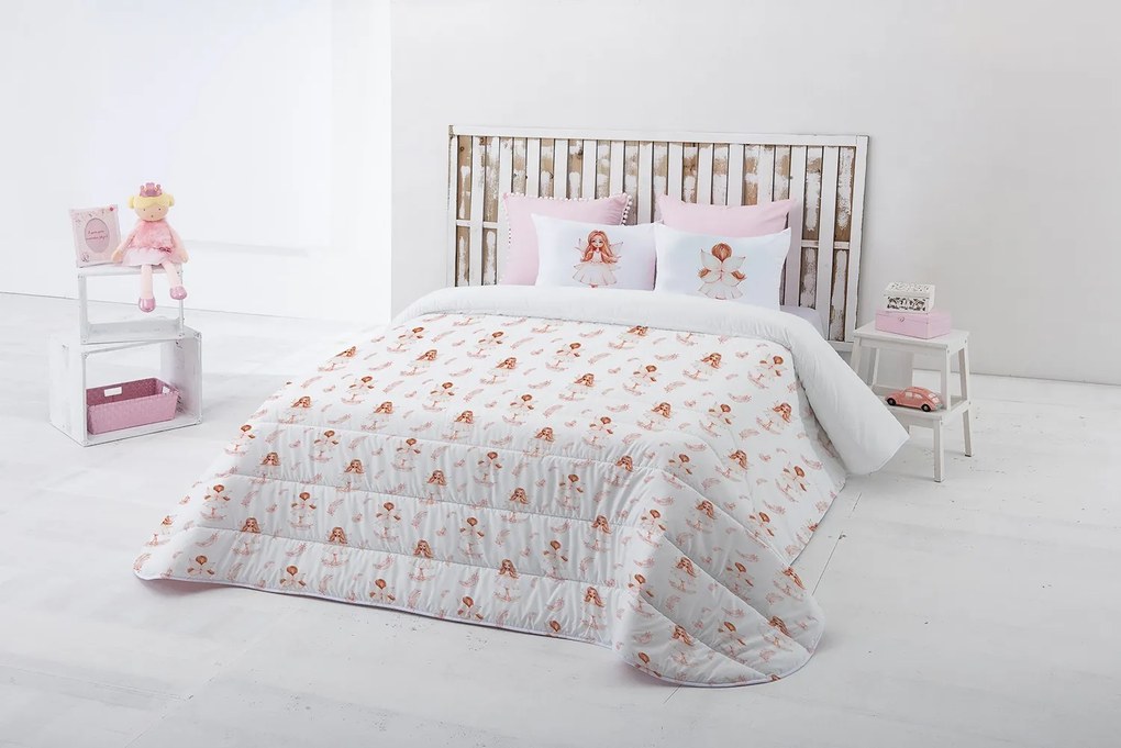 Edredom infantil Fadinha - Edredom infantil com almofadas:  Colchas edredão 250x260 cm + 2 almofadas cheias 45x60 cm, com enchimento de 300 gr./m2 para inverno