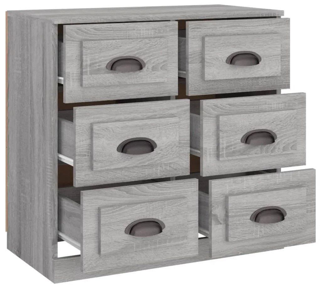 Aparador 70x35,5x67,5 cm derivados de madeira cinzento sonoma