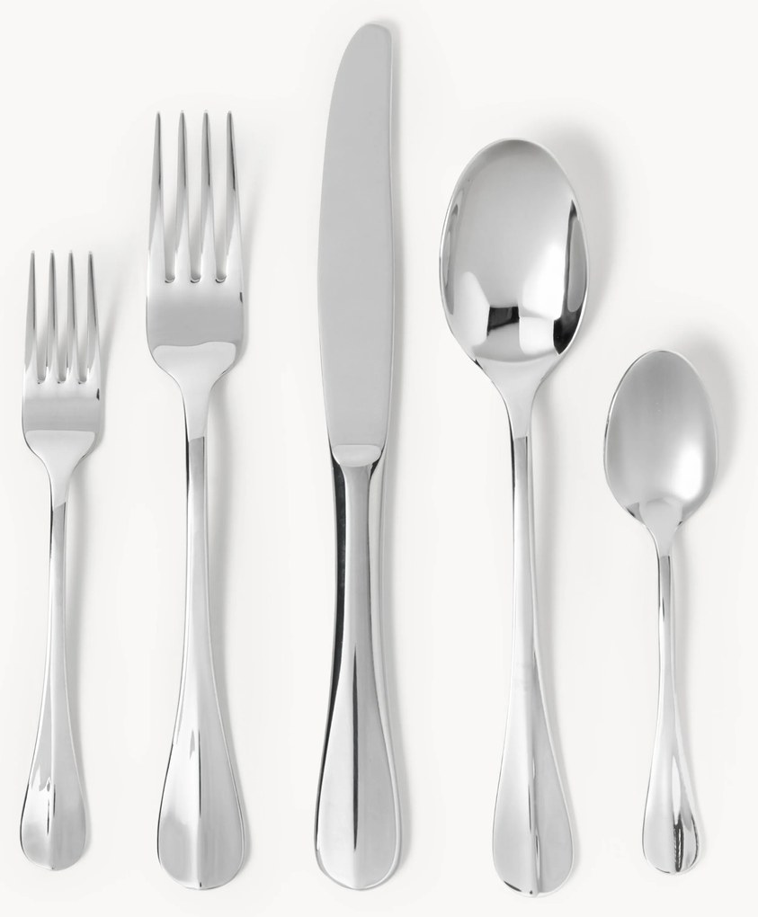 Conjunto de talheres altamente polidos Zooey, vários tamanhos